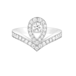 Bague Joséphine Aigrette Or Blanc & Aigue-Marine