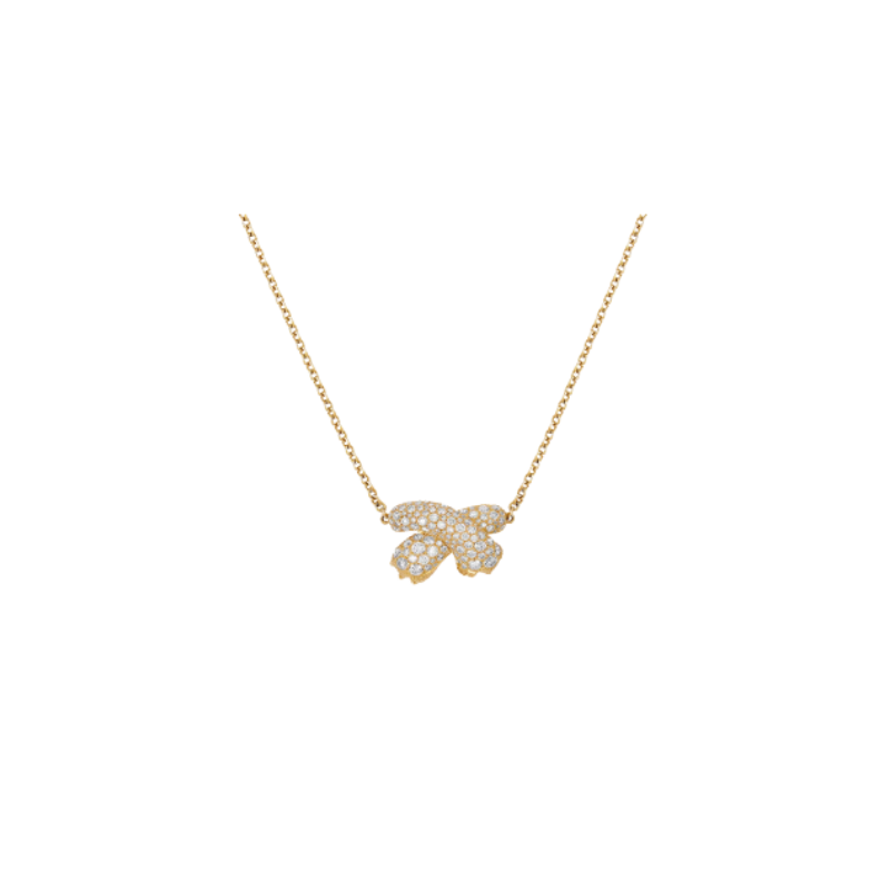 Collier Torque "Double félin" | Diamants & Or Blanc 18K | Paumet